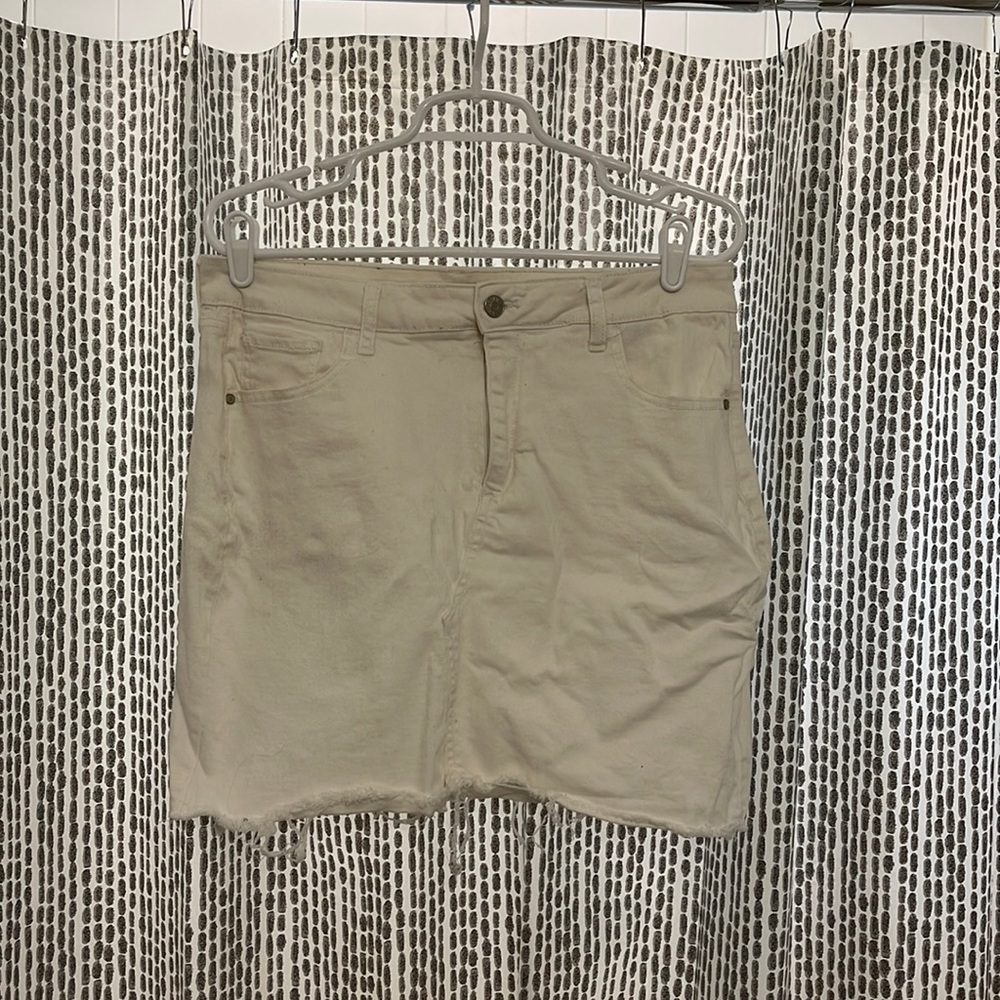 White Denim Skirt